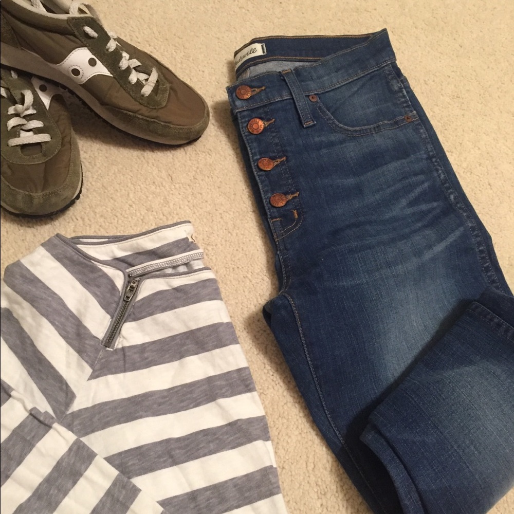 J. Crew strip boat neck nautical shirt
